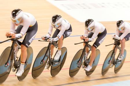 Bahnrad: Deutscher Frauen-Vierer holt WM-Bronze in Berlin