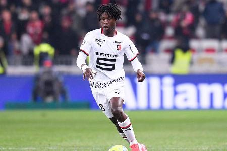 Platz 4: Edoardo Camavinga (Stade Rennais) - 89 Prozent Einsatzzeit