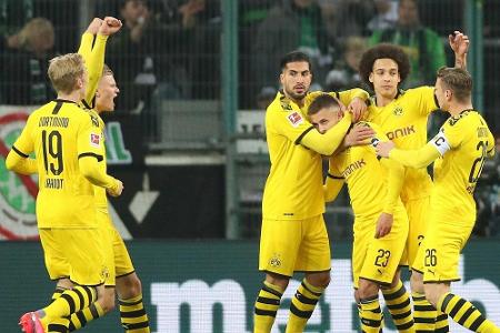Erster Bayern-Verfolger: BVB gewinnt Topspiel in Gladbach