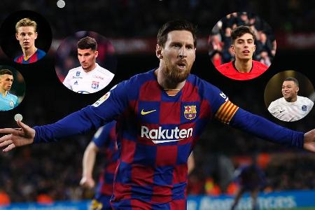 Barcelonas Megastar Lionel Messi wurde nach seinen Top-15 jungen Talenten für das 'Topps Champions League'-Sammelkarten-Spie...