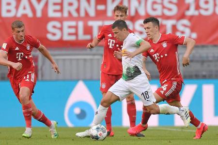 Im Top-Spiel des 31. Spieltages bezwang der FC Bayern München Borussia Mönchengladbach mit 2:1 (1:1). In der lange offenen P...