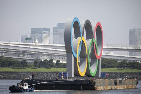 Olympische Ringe verlassen Tokio zur Inspektion