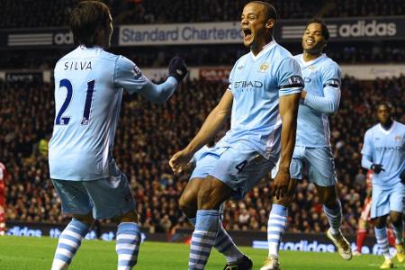 Manchester City ehrt Silva und Kompany mit Statuen