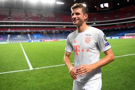 Thomas Müller hat gegen den FC Barcelona in fünf Spielen jetzt sechs Treffer erzielt. Kein Spieler traf häufiger gegen die K...