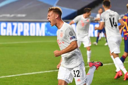 Als erste Mannschaft in der 28-jährigen Geschichte der Champions League erzielt der FC Bayern in einem K.o.-Spiel acht Treff...