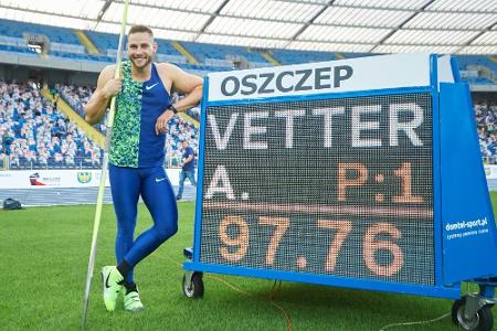 Speerwerfer Vetter Sportler des Monates September