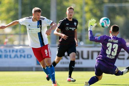 Terodde trifft doppelt für den HSV - Club 1:1 in Regensburg