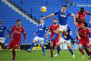 Kein Sieg in Brighton: Liverpool krabbelt mit Remis an Tabellenspitze
