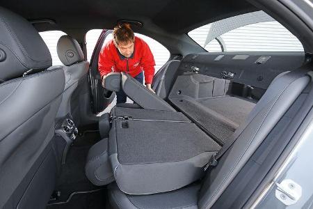 Mercedes E 220 d, Fondsitze, Umklappen