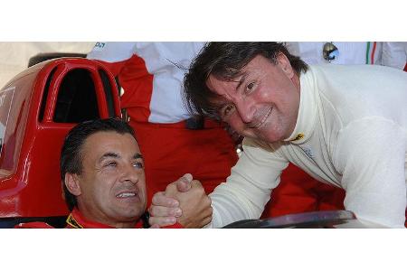 Ehemaligentreffen: Jean Alesi mit Renè Arnoux.