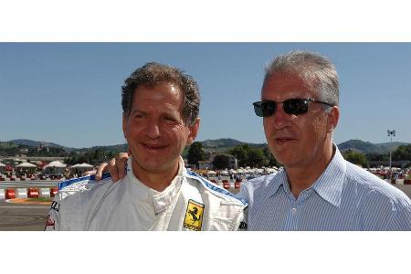 Jody Scheckter mit Piero Ferrari.