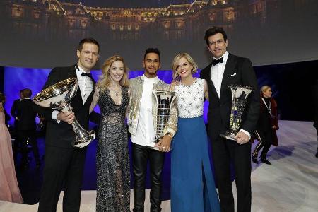 Ogier - Hamilton - Wolff - FIA Preisverleihung - Versailles