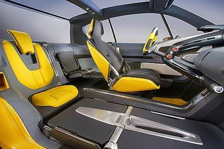 Der Rücksitz ist aufblasbar.