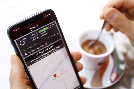 Reisen mit dem Jaguar I-Pace, Ladevorgang App