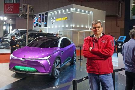 Die Studie Eureka 02 von Hozon ist gar nicht so viel größer als ein Smart, sieht aber aus wie ein Sportwagen - kann man mach...