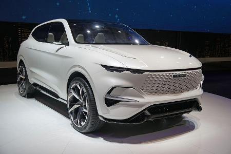 Dieser Haval heißt zwar Vsion 2025 sieht aber aus wie die meisten E-SUV auf der Shanghai Auto Show 2019. Ein bisschen Masera...