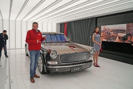 Herrlicher Honqi (Red Flag): Die Staatslimousine L5 gibt's jetzt auch mit 4,0-Liter-Biturbo-V8 und 408 PS, die eine 6-Gang-A...