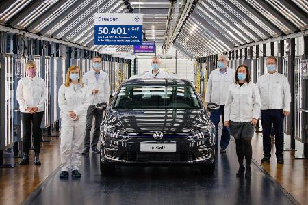 VW e-Golf: Produktion ausgelaufen, bald wird der ID.3 in Dresden gebaut