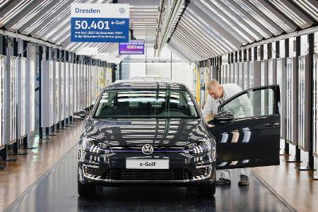 VW e-Golf: Produktion ausgelaufen, bald wird der ID.3 in Dresden gebaut