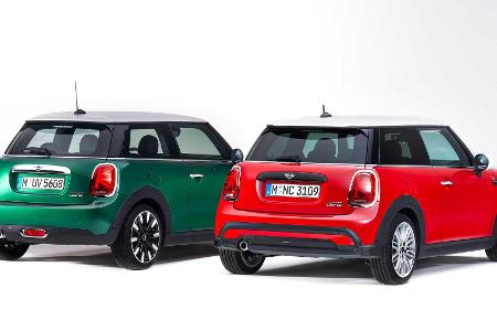Mini (2021) Facelift: Neue Front und funky Mehrfarb-Dach