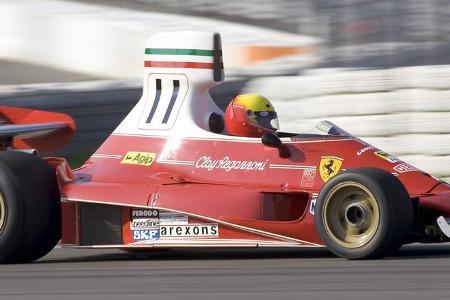 Mit einem Frontflügel Marke 'Dachrinne' und einer riesigen Airbox geht Ferrari in den Jahren 1973 und 1974 an den Start