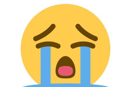 ... ist diesem Emoji einfach nur zum Schluchzen zumute. Der Smiley weint ganze Tränenbäche.