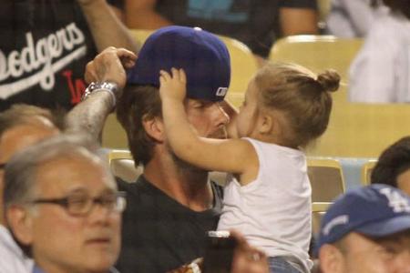 ...seine dreijährige Tochter Harper hat ihren Daddy als 