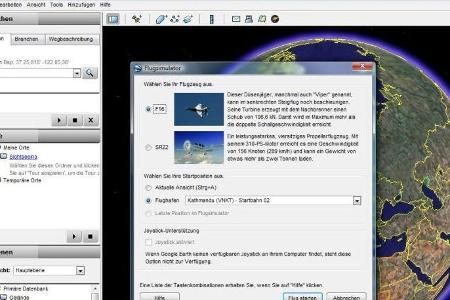 In Google Earth hat Google einen Flugsimulator versteckt. Um ihn zu aktivieren, muss der Hotkey 