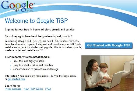 Google TiSP preist Google auf an. Der Toilet Internet Service Provider (TiSP) bietet Anwendern eine kostenlose Internetverb...