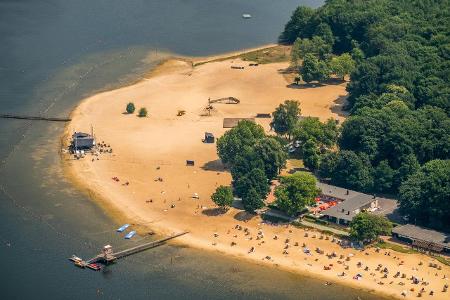 Feinen Sand gibt es am Halterner Stausee