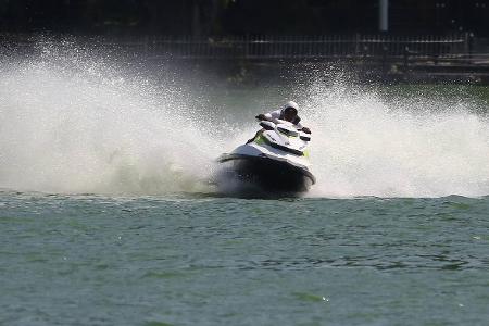 Sri Lanka Jet Ski Championship in Colombo A participant com...