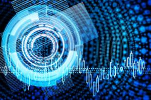 Chart für Technologie-Aktien im modernen Look