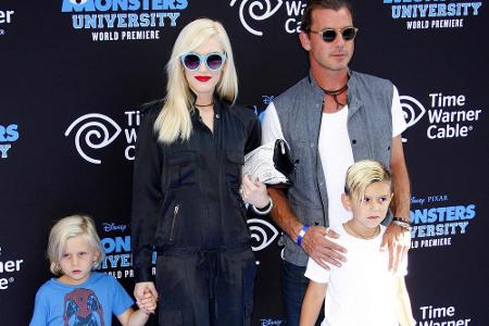 Happy Family: Pop-Star Gwen Stefani wurde mit 44 Jahren Mutter ihres dritten Sohns Apollo Bowie Flynn. Vom Vater ihrer Kinde...