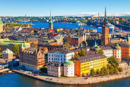 Platz 18: Ähnlich sieht es in Schweden aus. In dem skandinavischen Land - das Foto zeigt die Altstadt von Stockholm - ist di...