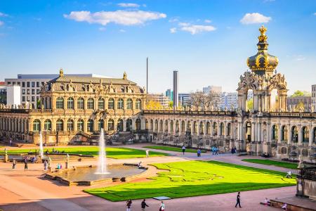 Rang vier geht an den Osten Deutschlands. Der Dresdner Zwinger inmitten der sächsischen Landeshauptstadt gehört zu den impos...