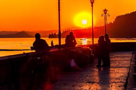 Schon Goethe genoss die traumhafte Abendstimmung am Gardasee