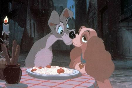 Ein unbeabsichtigter Kuss beim Spaghetti-Essen ließ 1955 dank 