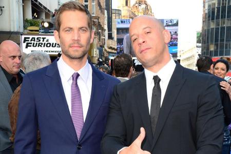 Paul Walker mit best Buddy Vin Diesel bei der Europa-Premiere von 