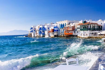 Es sieht beinahe aus wie in Venedig. Und genau darum haben die Einwohner von Mykonos-Stadt diesen Abschnitt auch Little Veni...