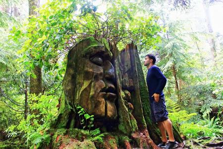 Richtiges Urwald-Feeling: Dabei befinden wir uns mitten in Vancouver! Der Stanley Park ist mit seinen 405 Hektar der größte ...