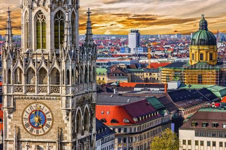 Auf das Treppchen schafft es München. Die bayerische Landeshauptstadt, die als High-Tech-Standort im Süden gilt, belegt Rang...