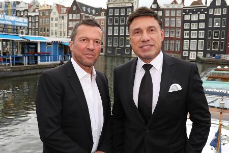 Lothar Matthäus (li.) an der Seite von Krypto-Unternehmer Harald Seiz in Amsterdam