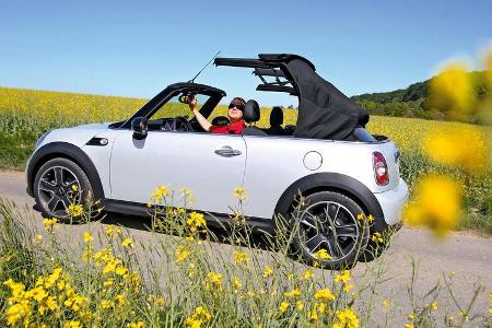 Cabrio-Verdecke, Mini, Verdeck öffnen