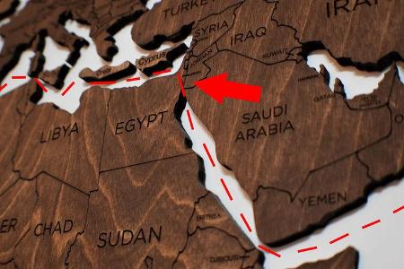 Suezkanal Weltkarte Handelsroute