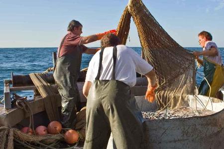 Fischer auf dem Meer