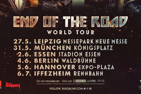 Geben sich noch sechs Mal die Ehre in Deutschland: KISS