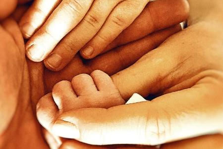 Die nun vierköpfige Familie