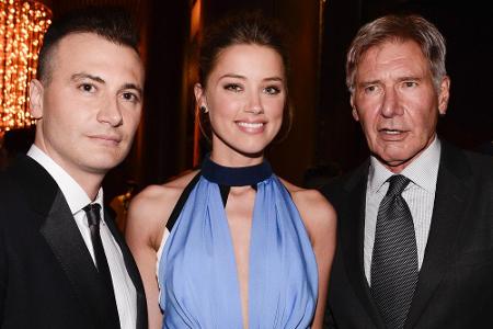 Zusammen mit Regisseur Robert Luketic präsentierten Amber Heard und Kollege Harrison Ford den Film 