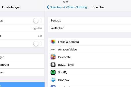 In den Einstellungen von iPhone und iPad lässt sich der Platzbedarf von Apps und den damit verbundenen Dateien anzeigen.