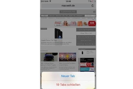 Safari-Tabs gemeinsam löschen